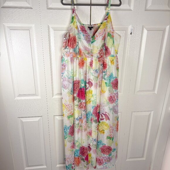 Torrid Floral Maxi Dress Multicolor Sleeveless Size 4 (Plus 4X) - Picture 1 of 2